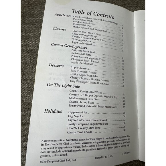 5 Pk Pampered Chef Seasons Best Fall/Winter 1998 2000 2001 2002 2008 Cookbooks - Picture 4 of 16